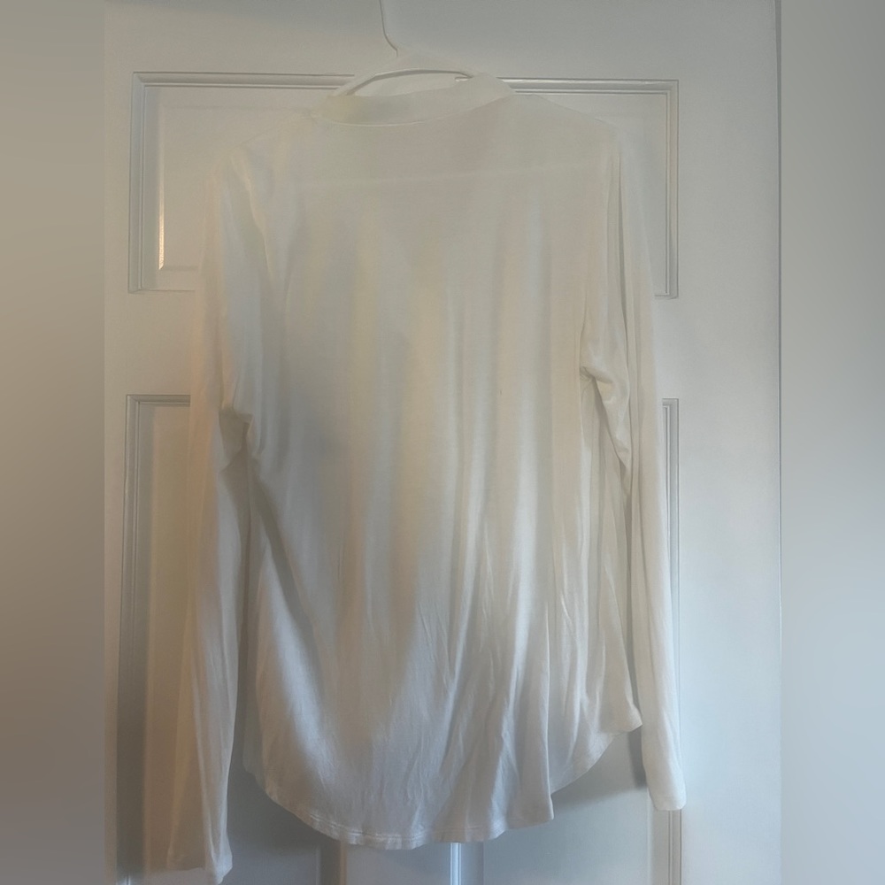 Double Zero White Draped Tunic Top - Picture 3 of 3